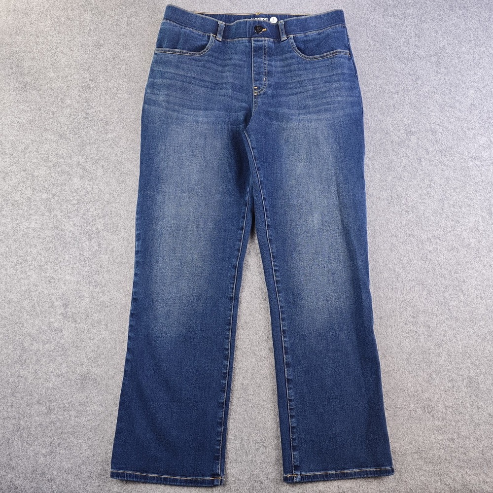 Betabrand Jeans Women's Large -S Petite Blue High Rise Stretch Medium Wash